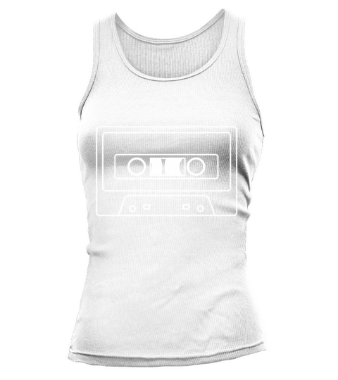 80s 90s Party Costume Vintage Cassette Tape Music Tank top Woman