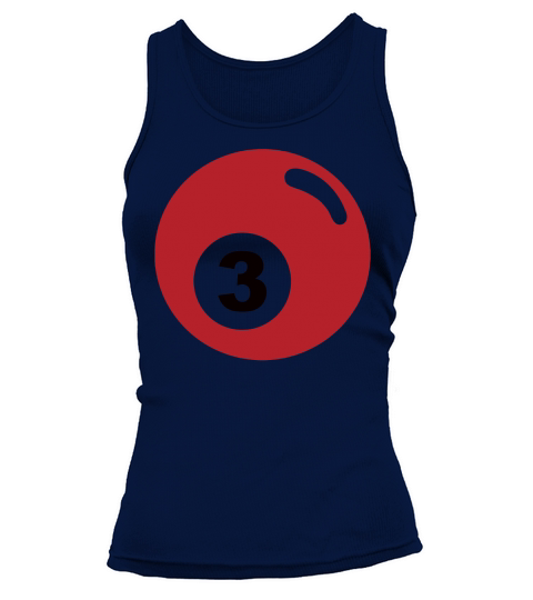 Billiard ball No 3 - red - V2 T-Shirts - Mens Premium T-Shirt Tank top Woman