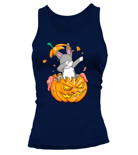 Bunny Dabbing Halloween T-Shirt Pumpkin Dab Gift Tank top Woman