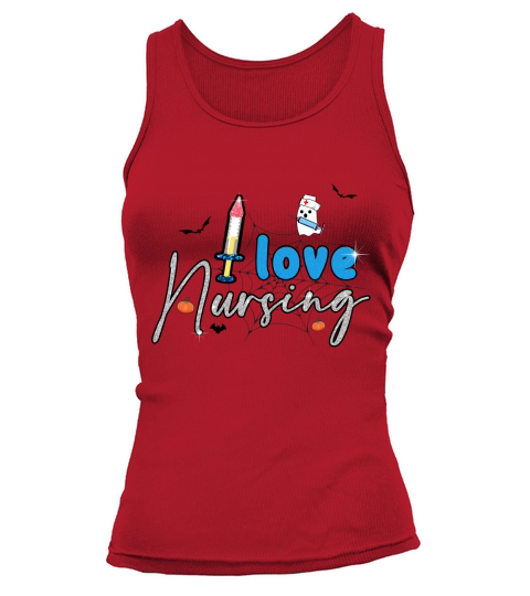 Halloween Nurse I Love Nursing Sublimation Tank top Woman