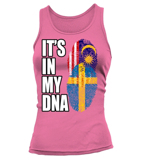 Malaysian And Swedish Mix Heritage DNA Flag Tank top Woman