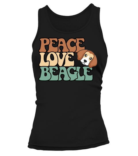 Peace Love Beagle BOHO With Vintage Font Tank top Woman