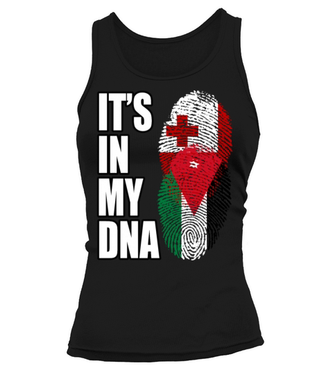 Tongan And Jordanian Mix Heritage DNA Flag Tank top Woman