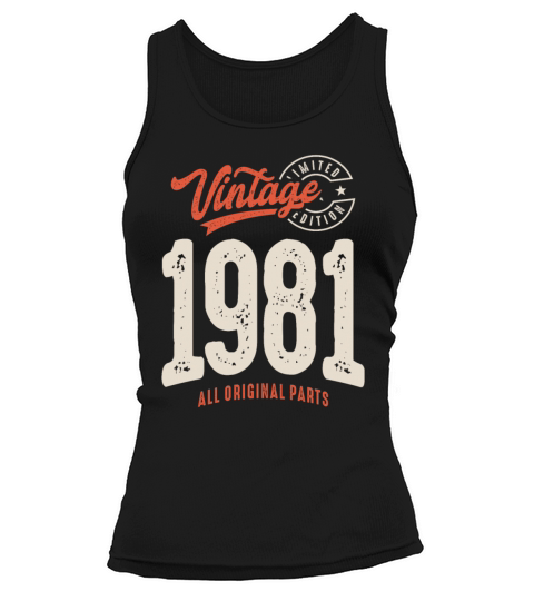 Vintage Born in 1981 - 41st Birthday Retro Tank top Woman