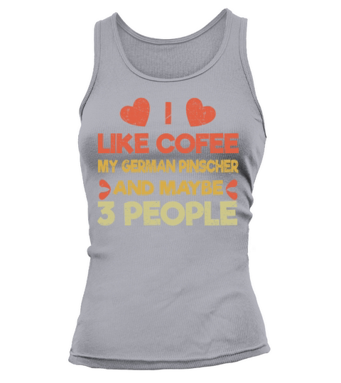 Vintage Pet Dog Like Coffee Love German Pinscher Tank top Woman