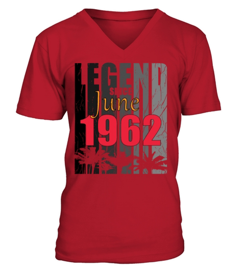 1962 vintage born in June gift V-Neck T-shirt
