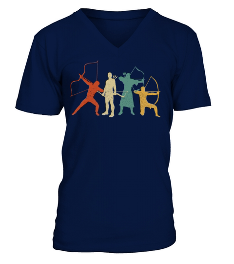Archery Bow Archer Retro Vintage V-Neck T-shirt