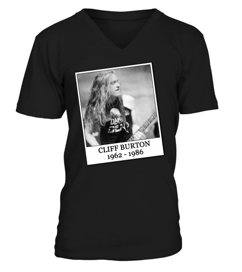 Bass God Cliff Burton V-Neck T-shirt