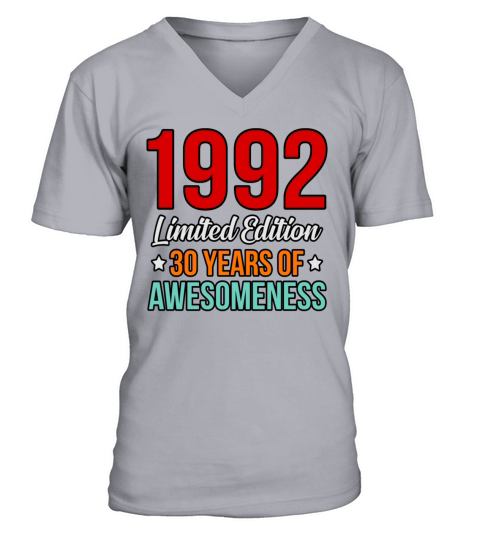 Birthday 1992 Limited Edition 30 Years Gift V-Neck T-shirt
