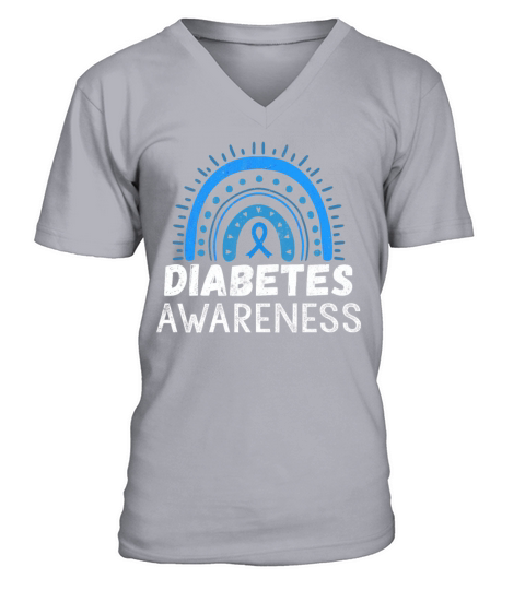 Blue November Diabetes Awareness Month V-Neck T-shirt
