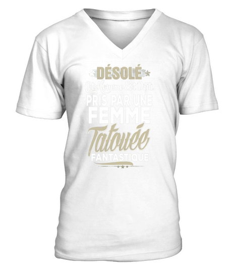 CET HOMME PRIS PAR UNE FEMME TATOUE V-Neck T-shirt