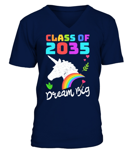 Class of 2035 Dream Big Graduate Preschool V-Neck T-shirt