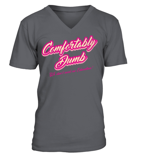 Comfortably Dumb Vintage Funny Music V-Neck T-shirt