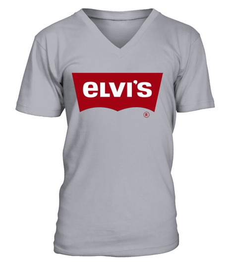 ELVIS - Levis Style Logo V-Neck T-shirt