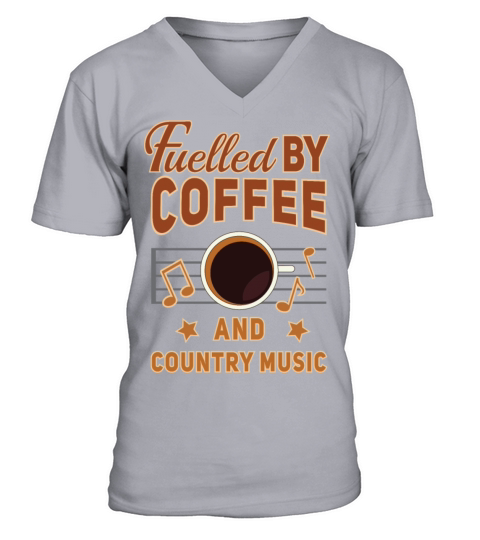 Fuelled by coffee and country music V-Neck T-shirt