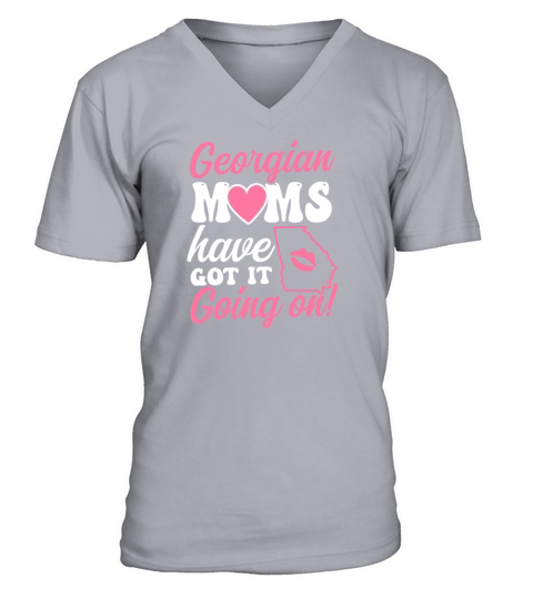 Georgia Peach Georgian Moms Have It On V-Neck T-shirt