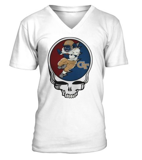 GratefulDead Georgia Tech Yellow Jackets V-Neck T-shirt