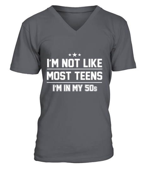 Im Not Like Most Teen Im In My 50s Shirt Distressed Design V-Neck T-shirt