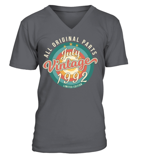 July 1992 30th Birthday V-Neck T-shirt