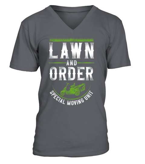 Lawn Mower Mowing Dad Father V-Neck T-shirt