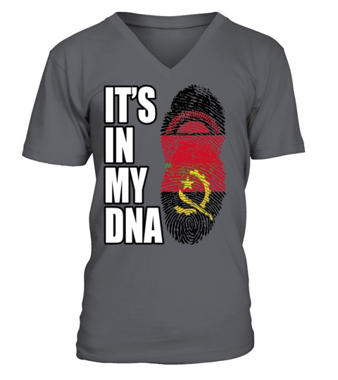 Malawian And Angolan Mix Heritage DNA Flag V-Neck T-shirt