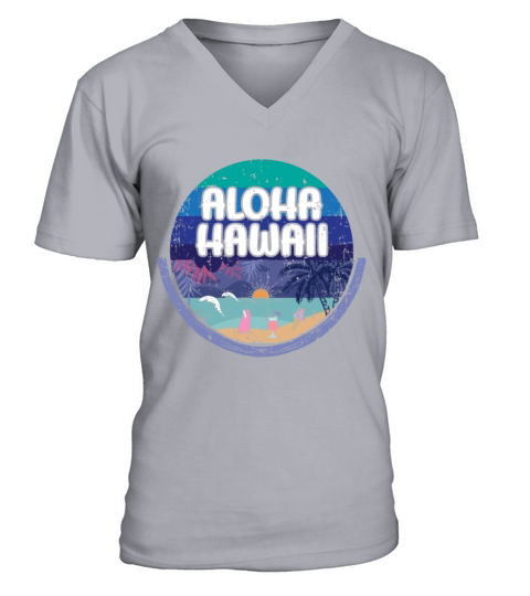 palm trees V-Neck T-shirt