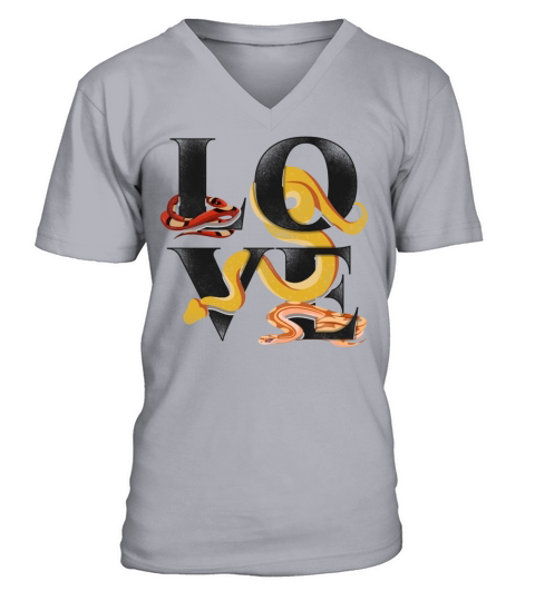 Snake Serpent Vintage Love V-Neck T-shirt