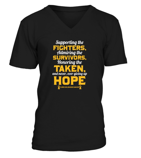 Supporting The Fighters Admiring Survivors V-Neck T-shirt