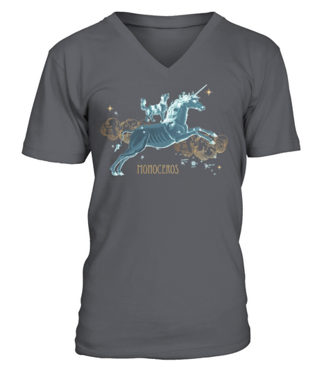 Unicorn Constellation Monoceros V-Neck T-shirt
