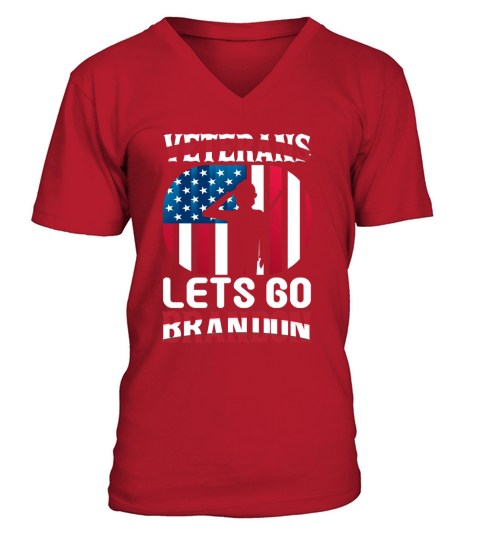 Veterans Lets Go Brandon V-Neck T-shirt