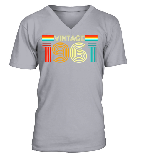 Vintage Retro 1961 - Vintage 1961 Birthday Gift V-Neck T-shirt