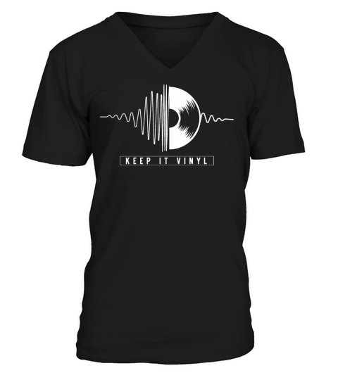 Vinyl Music DJ Record Men Vintage Vinyl V-Neck T-shirt