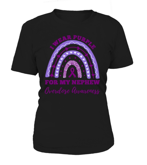 I Wear Purple For My Nephew Overdose Awareness Women's T-Shirt