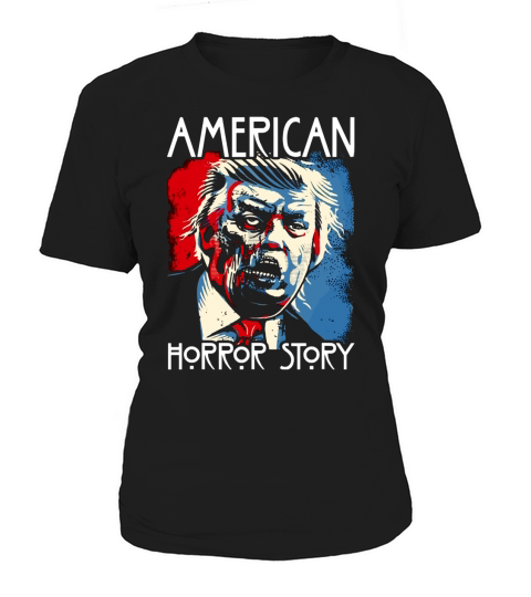 Nettes lustiges Halloween-Antitrumpf-Horror-Geschichten-Amerika hasste Typhemd Women's T-Shirt