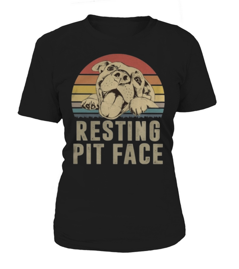 Pitbull resting pit face vintage sunset shirt - Unisex Long Sleeve Women's T-Shirt