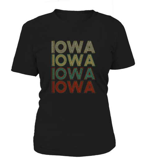 Retro America State Flag Vintage Iowa Women's T-Shirt