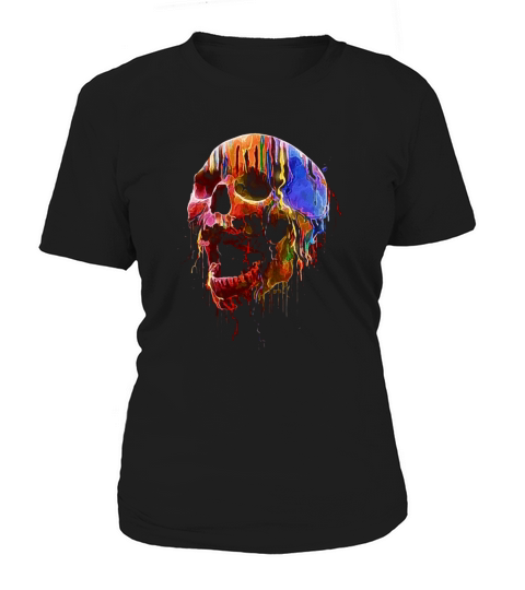 Skull Colorful Neon Women's T-Shirt