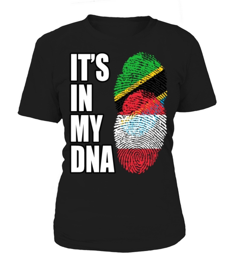Tanzanian And Austrian Vintage Heritage DNA Flag Women's T-Shirt