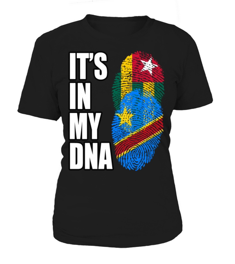 Togolese And Congolese Mix Heritage DNA Flag Women's T-Shirt