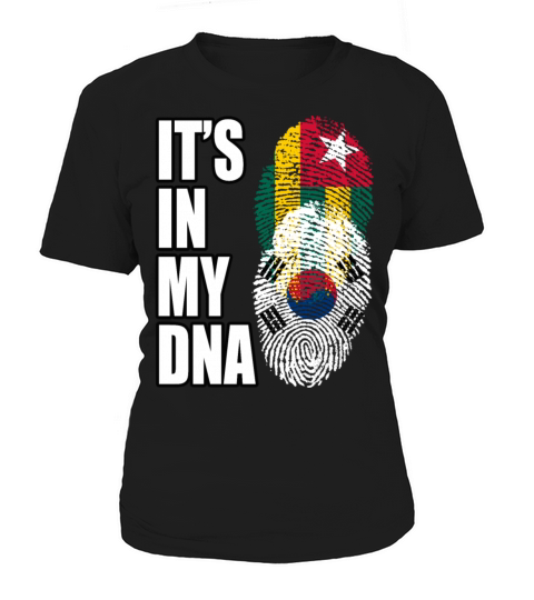 Togolese And South Korean Mix Heritage DNA Flag Women's T-Shirt