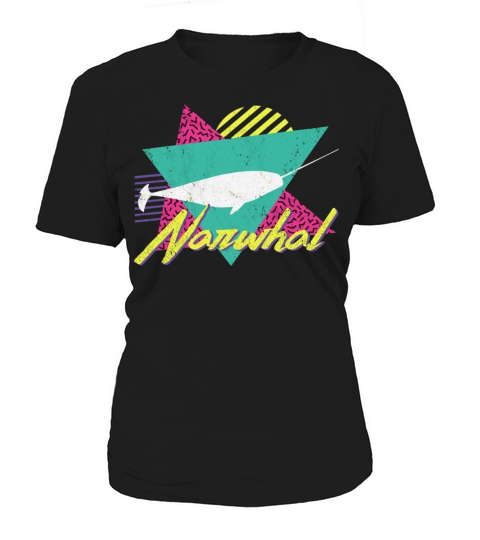Vintage Retro 80S Or 90S Narwhal Women's T-Shirt