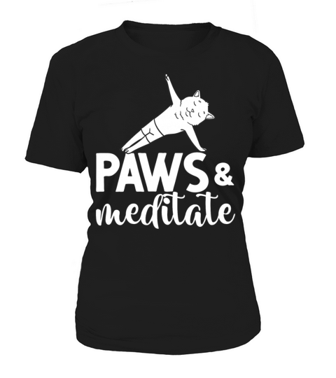 Yoga Cat Beginner Workout Poses Quotes Meditation Women's T-Shirt