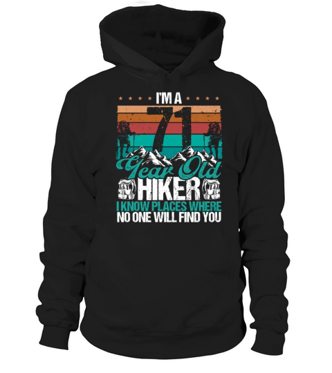 71 Birthday Hikers Vintage Mountains 71 Years Old Hoodie Unisex