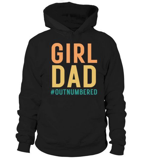Retro Vintage Girl Dad Outnumbered Hoodie Unisex