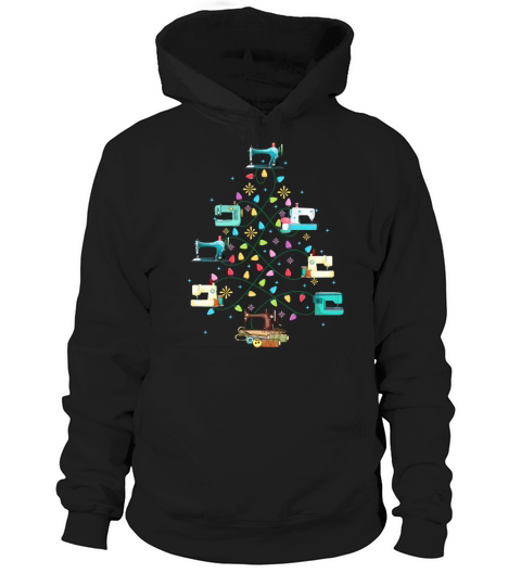 Sewing Machines Christmas Pine Tree Decorate Funny Hoodie Unisex