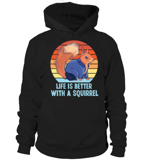 Squirrel Acorn Retro Vintage Life Hoodie Unisex