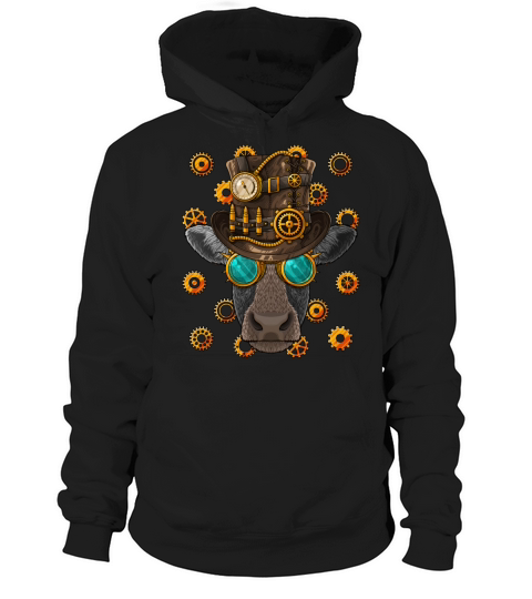 Steampunk Cow Medieval Victorian Steam Powered Ani Hoodie Unisex