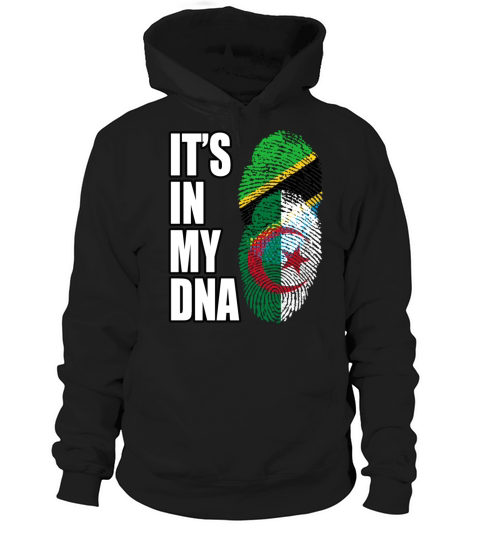 Tanzanian And Algerian Vintage Heritage DNA Flag Hoodie Unisex