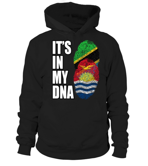 Tanzanian And Kiribati Vintage Heritage DNA Flag Hoodie Unisex