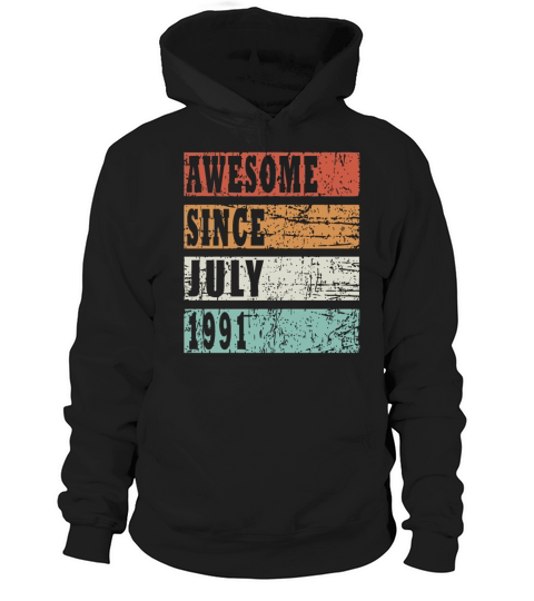 Vintage gift idea born July 1991 Hoodie Unisex